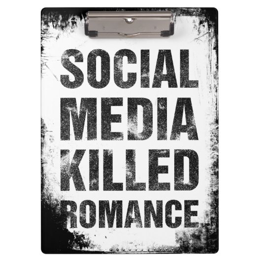 Porte-bloc Social Media Killed Romance (Devant)