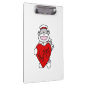 Porte-bloc Sock Monkey Love Porte - bloc de soins infirmiers (Swatch)