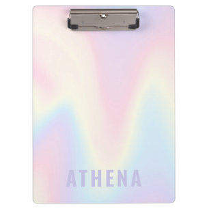 Porte-bloc Soft pastel nom arc-en-ciel tendance moderne minim