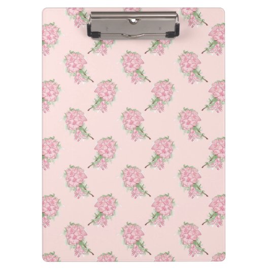 Porte-bloc Soft Pink Floral Pattern | Romantic Flower (Devant)