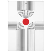 Porte-bloc Soleil rouge et arcs noirs et blancs du milieu du  (Dos)