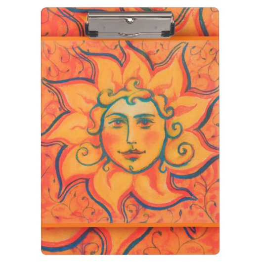 Porte-bloc Soleil souriant, Art Imaginaire Fairytale, Jaune o (Devant)