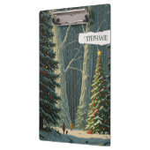 Porte-bloc Solstice Spruce Noël personnalisé (Gauche)