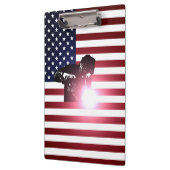 Porte-bloc Soudeuse et drapeau américain (Gauche)