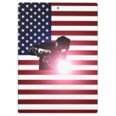 Porte-bloc Soudeuse et drapeau américain (Dos)
