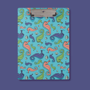 Porte-bloc Sous la mer - Cheval de mer et Motif de coque