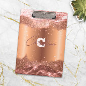 Porte-bloc Sparkic Chic Parties scintillant Faux Foil Rose Go