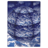 Porte-bloc Sphère 3D de nuage abstrait (Dos)