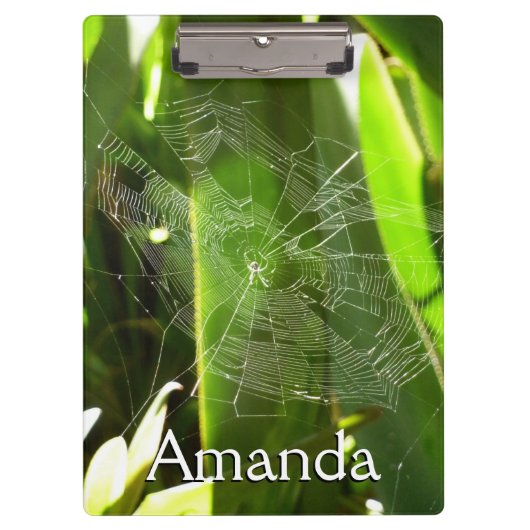 Porte-bloc Spiderweb dans Tropical Leaves Nature (Devant)
