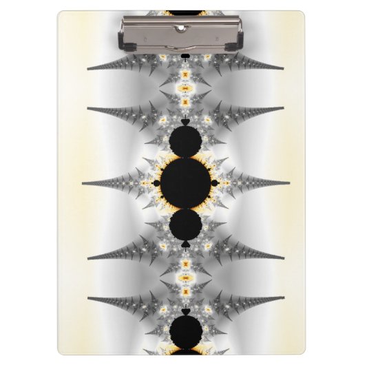 Porte-bloc Spikes fractaux de l'argent métallique (Devant)