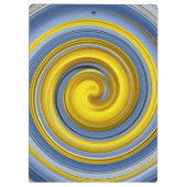 Porte-bloc spirale jaune et bleue (Dos)
