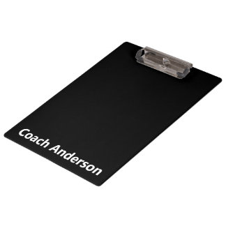 Porte-bloc Sports Team Coach's Name Black and White 