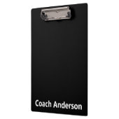 Porte-bloc Sports Team Coach's Name Black and White  (Gauche)