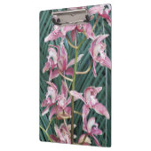 Porte-bloc Spray d'orchidées cymbidiques roses Floral (Gauche)