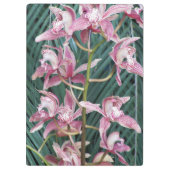Porte-bloc Spray d'orchidées cymbidiques roses Floral (Dos)