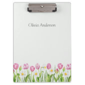 Porte-bloc Spring Tulips & Daffodils Floral Clipboard (Devant)