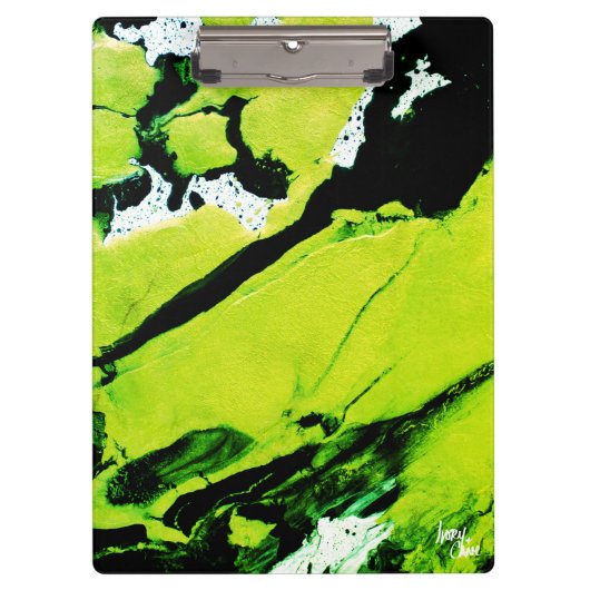 Porte-bloc SPWW Keylime n'Slime Vert & Noir Abstrait (Devant)