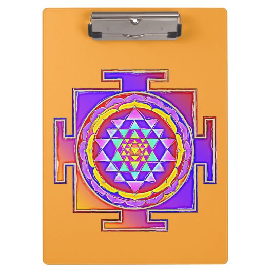 Porte-bloc Sri Yantra - Symbole hindouiste Design 1 (Devant)