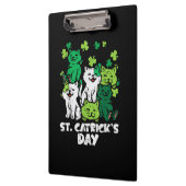 Porte-bloc St Patricks Catricks Day Cats Saint Pattys (Gauche)