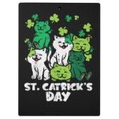 Porte-bloc St Patricks Catricks Day Cats Saint Pattys (Dos)