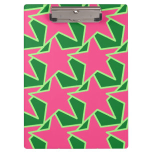 Porte-bloc Star Géométrique moderne - pastèque rose et vert