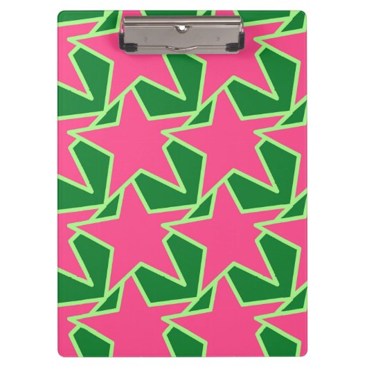 Porte-bloc Star Géométrique moderne - pastèque rose et vert (Devant)