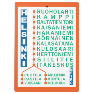 Porte-bloc Stations de métro Helsinki porte - bloc personnali