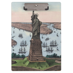 Porte-bloc Statue de la Liberté du port de NYC vintage 1885