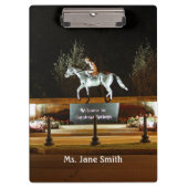 Porte-bloc Statue du Cheval Danseuse Autochtone Saratoga Port (Devant)