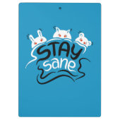 Porte-bloc Stay Sane Funny Madness Typographie (Dos)