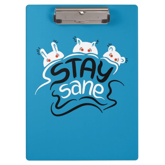 Porte-bloc Stay Sane Funny Madness Typographie (Devant)