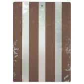 Porte-bloc Steampunk Clock and Turquoise Roses on Striped (Dos)