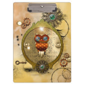 Porte-bloc Steampunk, hibou mignon (Devant)