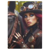Porte-bloc Steampunk Victorian Lady Dark Rider (Dos)