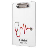 Porte-bloc Stethoscope ECG Wave Médicale EKG Heartbeat Line (Gauche)
