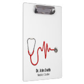 Porte-bloc Stethoscope ECG Wave Médicale EKG Heartbeat Line (Swatch)