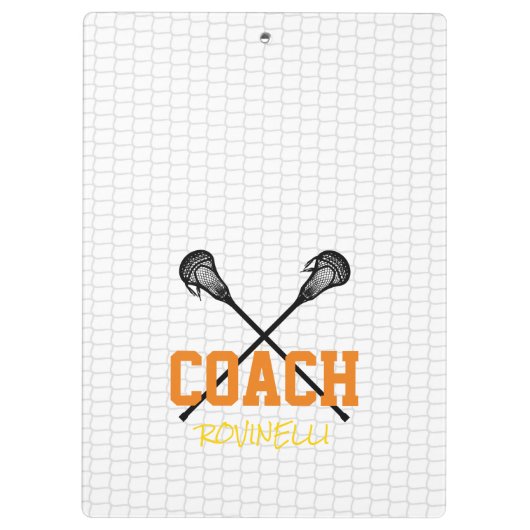 Porte-bloc Sticks de crosse Nom de l'entraîneur net Team Colo (Dos)