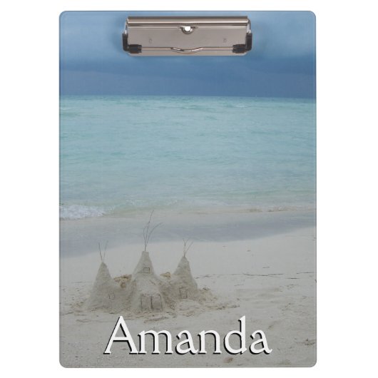 Porte-bloc Stormy Sandcastle Beach Landscape (Devant)