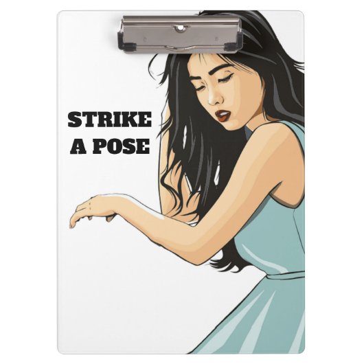 PORTE-BLOC "STRIKE A POSE" DAME ASIATIQUE (Devant)