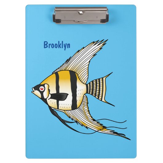 Porte-bloc Striped angelfish cartoon (Devant)
