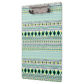 Porte-bloc Style Aztec Motif Tribal Blanc Bleu Vert (Gauche)
