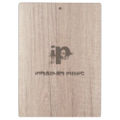 Porte-bloc Style Bois Look Distressed Nom du texte Monogramme (Dos)