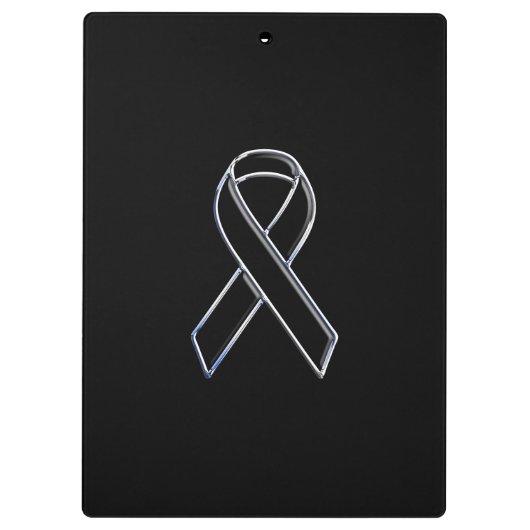 Porte-bloc Style Chrome Noir de la sensibilisation au ruban (Dos)