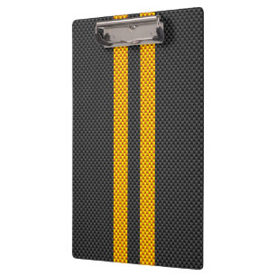 Porte-bloc Style de emballage jaune de fibre de carbone de
