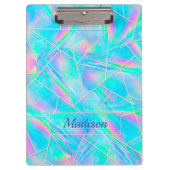 Porte-bloc Style holographique élégant géométrique (Devant)