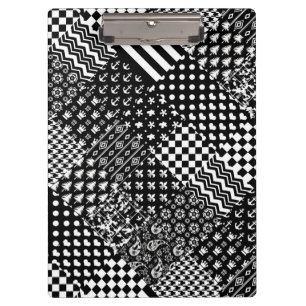 Porte-bloc Style minimaliste Motif mixte noir blanc