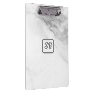 Porte-bloc Style Organisé Marbre Blanc