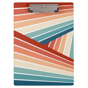 Porte-bloc Style rétro coloré diagonale arc-en-ciel
