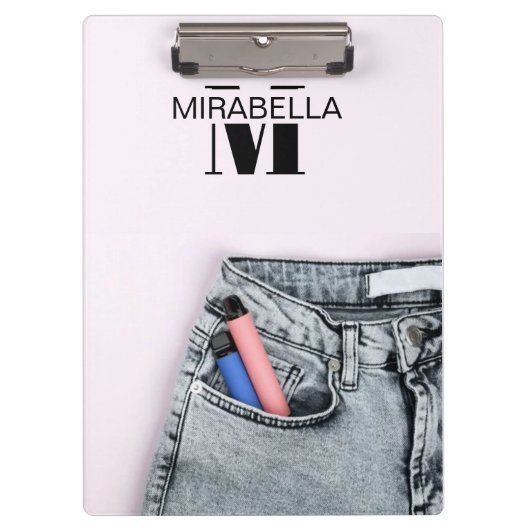 Porte-bloc Stylish denim jeans retro beach (Devant)