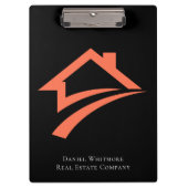 Porte-bloc Stylish Unique Black Real Estate Agent (Devant)